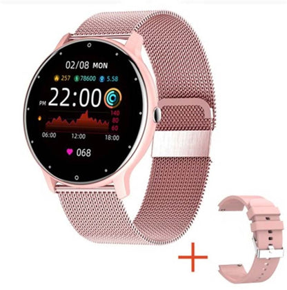 BW0223 Heart Rate/Blood Oxygen/Blood Pressure Monitoring Bluetooth Smart Calling Watch, Color: Mesh Pink - Smart Wear by buy2fix | Online Shopping UK | buy2fix