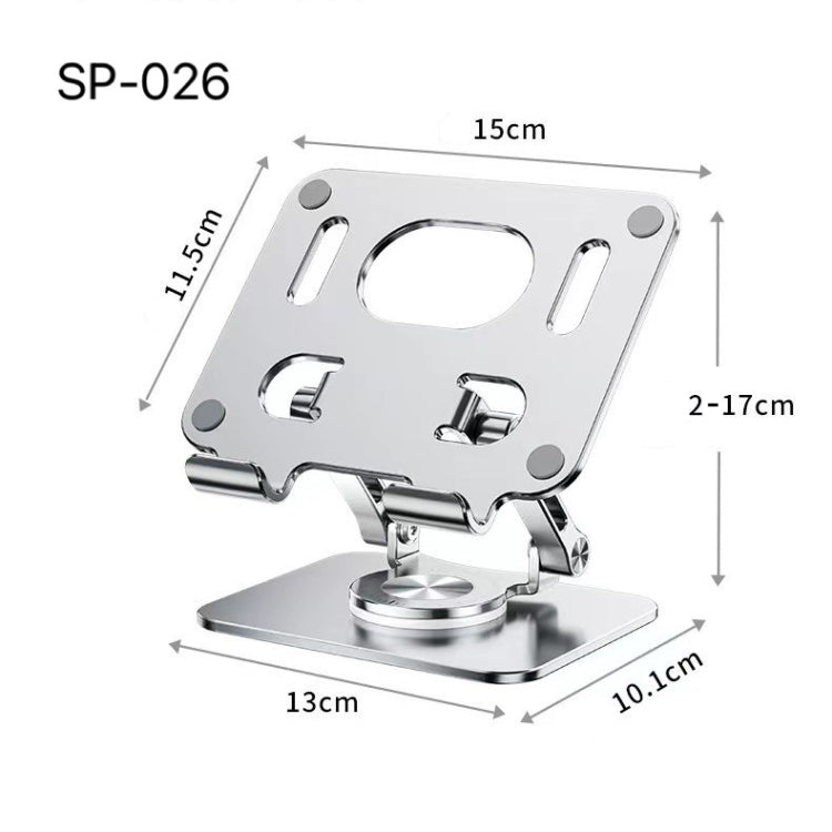 SP-026 360-degree Rotating Universal Desktop Tablet Folding Bracket(Silver) - Computer & Networking by buy2fix | Online Shopping UK | buy2fix