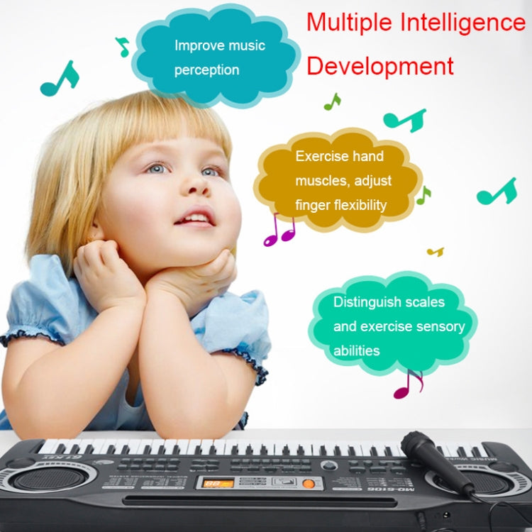 MQ6106 61-Keys Multifunctional Electronic Organ Children Toy with Microphone, Spec: US Plug - Keyboard Instruments by buy2fix | Online Shopping UK | buy2fix
