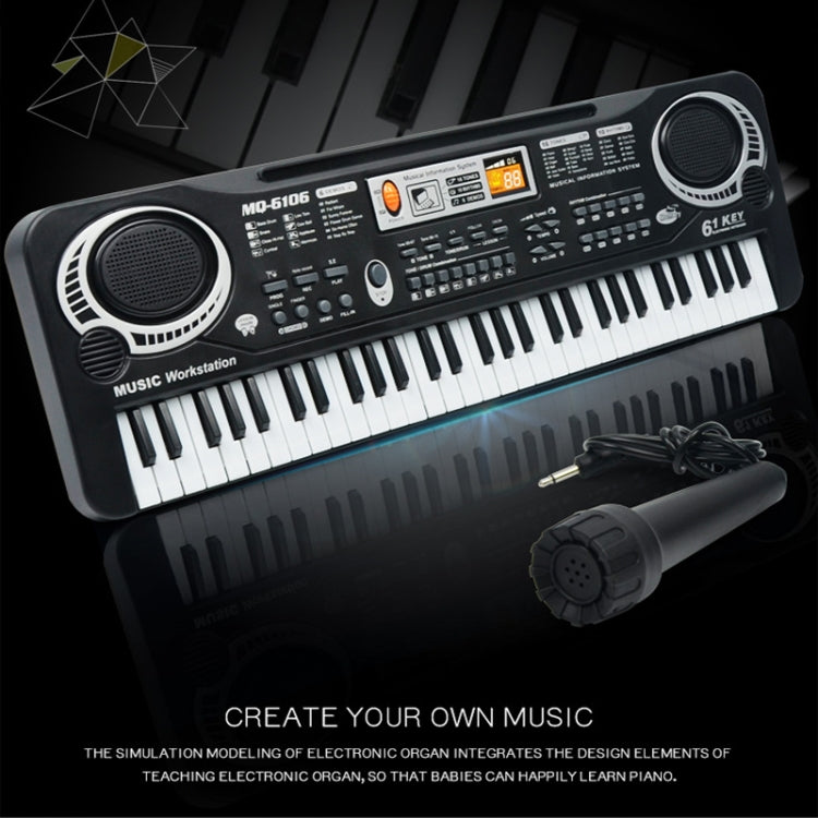 MQ6106 61-Keys Multifunctional Electronic Organ Children Toy with Microphone, Spec: EU Plug - Keyboard Instruments by buy2fix | Online Shopping UK | buy2fix