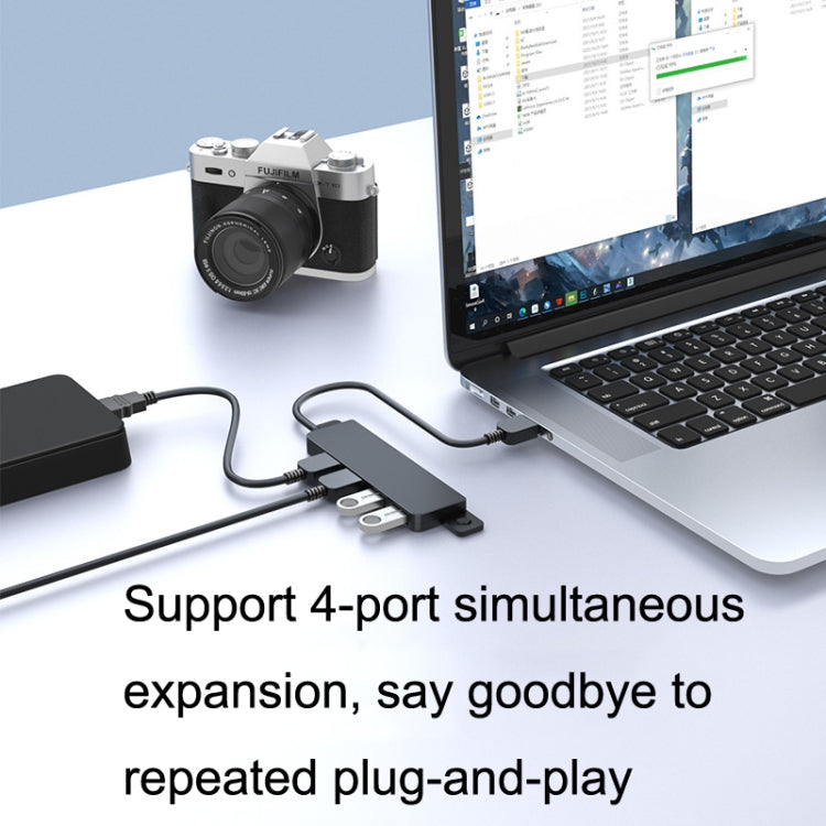 HS080-R USB3.0 60cm 4 Ports Collection High Speed HUB Extensors - USB 3.0 HUB by buy2fix | Online Shopping UK | buy2fix