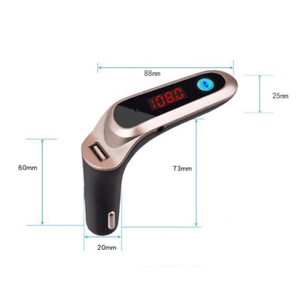 S7 Smart Digital Display Music Player Calling Car Charger, Color: Silver - In Car by buy2fix | Online Shopping UK | buy2fix