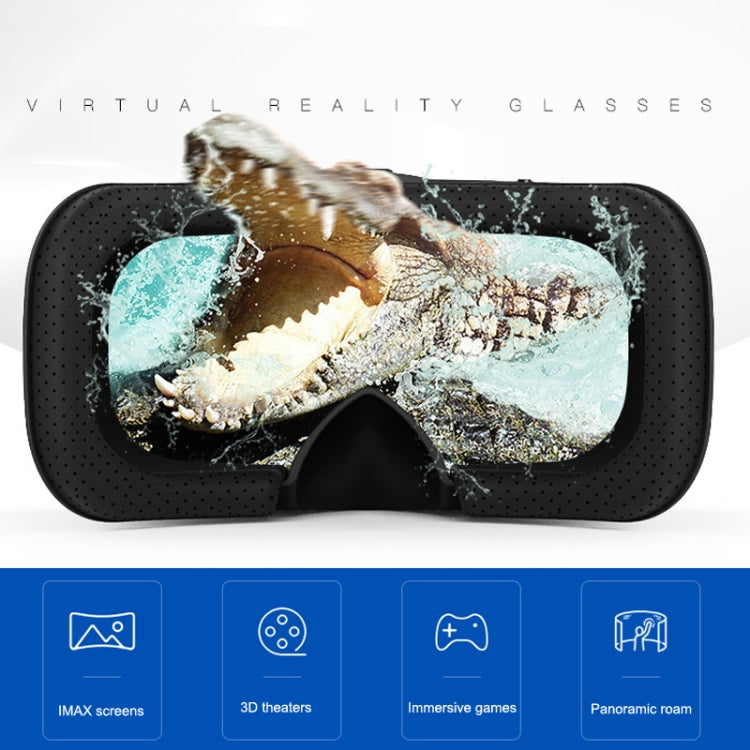 VR SHINECON SC-G04A Mobile Phone VR Glasses 3D Game Helmet Smart Handle Digital Glasses(Black) - Consumer Electronics by VR SHINECON | Online Shopping UK | buy2fix