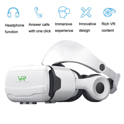 VR SHINECON G02EF+S9 Bluetooth Handle Mobile Phone 3D Virtual Reality VR Game Helmet Glasses With Headset - Consumer Electronics by VR SHINECON | Online Shopping UK | buy2fix