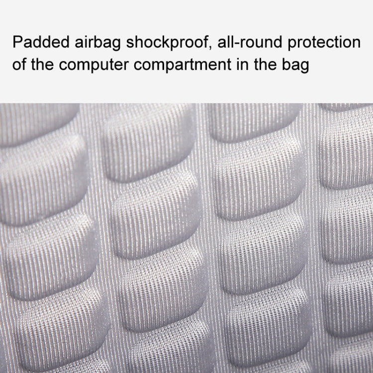 LUCKYBAT Laptop Bag Airbag Anti-drop Crossbody Handbag, Size: L 16 Inch(Khaki White) - 15.6 - 17 inch by buy2fix | Online Shopping UK | buy2fix