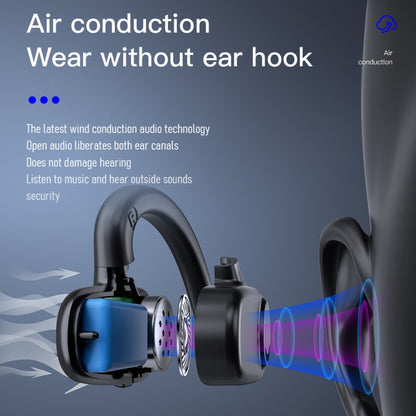 Bone Conduction Concepts Digital Display Stereo Bluetooth Earphones, Style: Dual Ears With Charging Warehouse(Black) - Bluetooth Earphone by buy2fix | Online Shopping UK | buy2fix