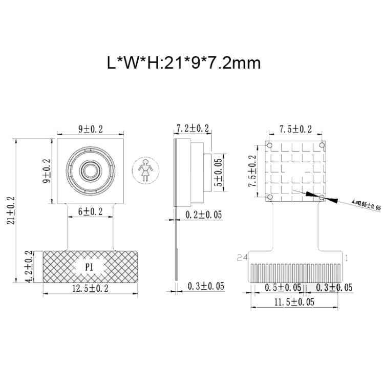 HDF3M-811 OV2640 DVP 24Pin Phone Built-in Compression Camera Module - Consumer Electronics by buy2fix | Online Shopping UK | buy2fix