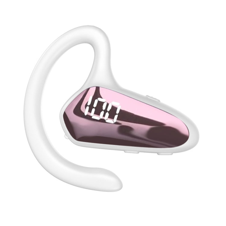 YX02 With Digital Display Hanging Ear Bone Conduction Bluetooth Headset(Pink) - Bluetooth Earphone by buy2fix | Online Shopping UK | buy2fix