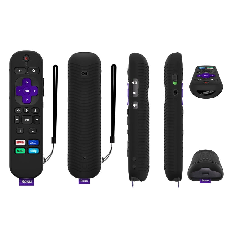 For TCL Roku Voice Remote Pro Y30 Remote Control Shockproof Silicone Protective Case(Black) - Consumer Electronics by buy2fix | Online Shopping UK | buy2fix