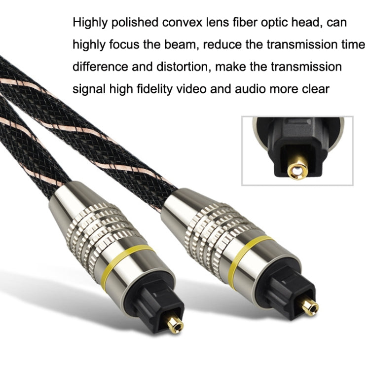 EMK HB/A6.0 SPDIF Interface Digital High-Definition Audio Optical Fiber Cable, Length: 3m(Black White Net) -  by EMK | Online Shopping UK | buy2fix