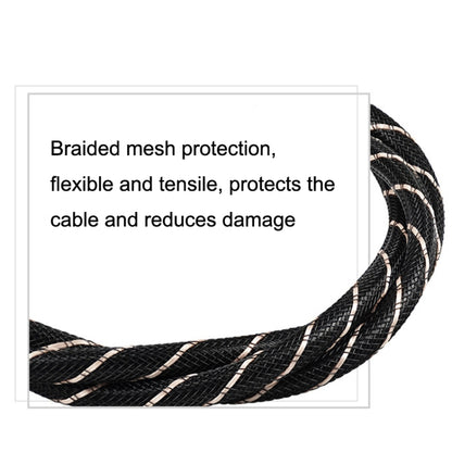 EMK HB/A6.0 SPDIF Interface Digital High-Definition Audio Optical Fiber Cable, Length: 10m(Black White Net) - Audio Optical Cables by EMK | Online Shopping UK | buy2fix