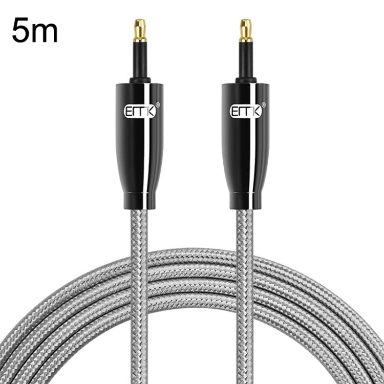 EMK QH4.0 Mini Toslink 3.5mm Interface SPDIF Audio Fiber Optical, Length: 5m(Black) - Audio Optical Cables by EMK | Online Shopping UK | buy2fix