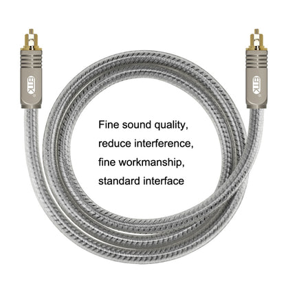 EMK YL/B Audio Digital Optical Fiber Cable Square To Square Audio Connection Cable, Length: 5m(Transparent Gray) -  by EMK | Online Shopping UK | buy2fix