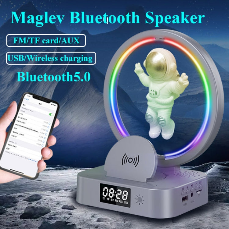 Y-558 Magnetic Levitation Astronaut TWS Bluetooth Speaker With RGB Light,Style: Golden Basic - Desktop Speaker by buy2fix | Online Shopping UK | buy2fix