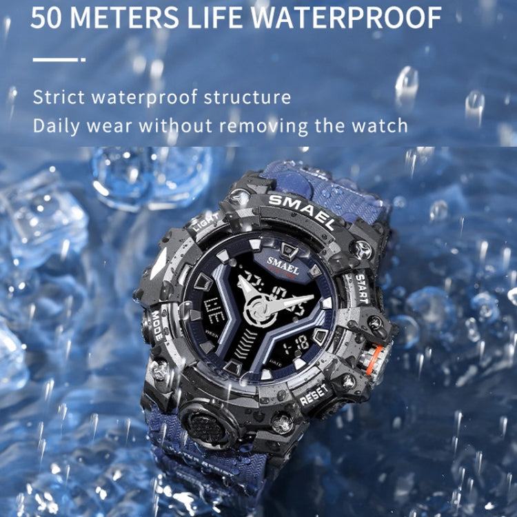 SMAEL 8075 Multi-function Waterproof Night Light Outdoor Watch(Cymbidium) - Sport Watches by SMAEL | Online Shopping UK | buy2fix