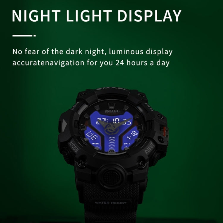 SMAEL 8075 Multi-function Waterproof Night Light Outdoor Watch(Blue) - Sport Watches by SMAEL | Online Shopping UK | buy2fix