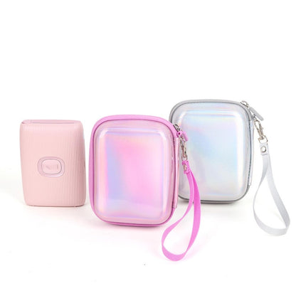 For FUJIFILM Instax Mini EVO  Link LiPlay PU Leather Camera Bag  With Wrist Strap(Phantom Silver) - Camera Accessories by buy2fix | Online Shopping UK | buy2fix
