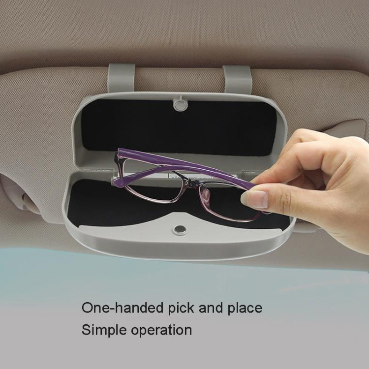 Multifunctional Car Glasses Box Car Sunshine Board Tickets Glasses Clamp(Grey) - In Car by buy2fix | Online Shopping UK | buy2fix