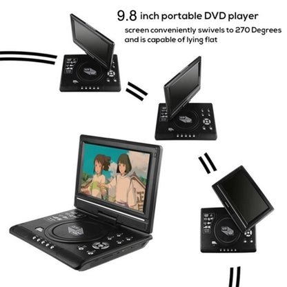 9.8 Inch Portable EVD Multimedia Player Play-watching Machine(EU Plug) - Consumer Electronics by buy2fix | Online Shopping UK | buy2fix