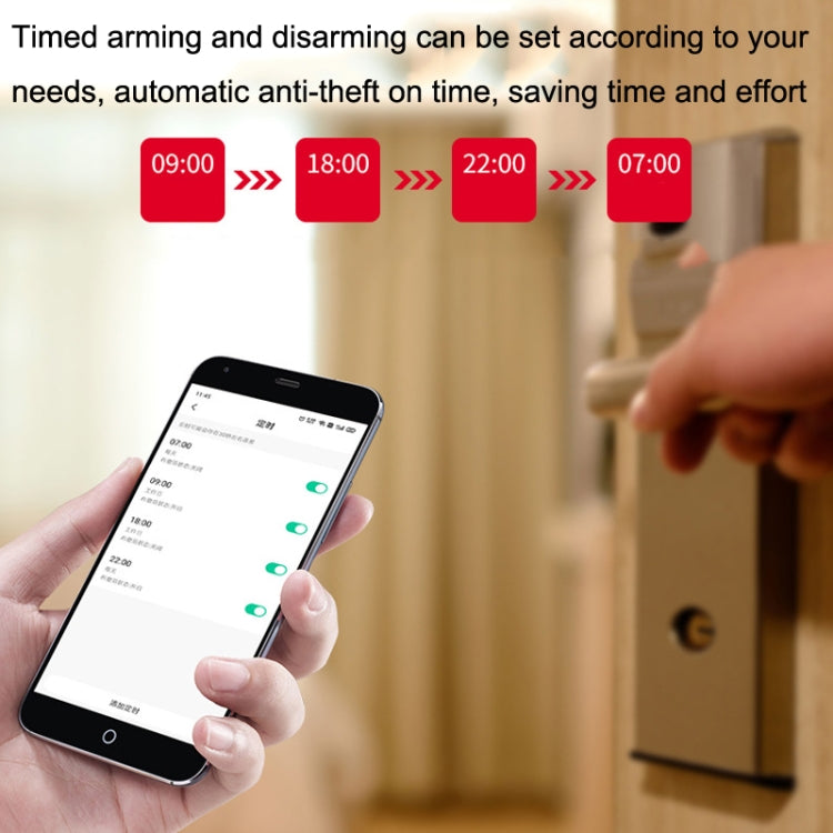 Tuya WiFi Sound And Light Door Magnetic Doors Windows Alarm Scene Linkage APP Reminder - Security by buy2fix | Online Shopping UK | buy2fix