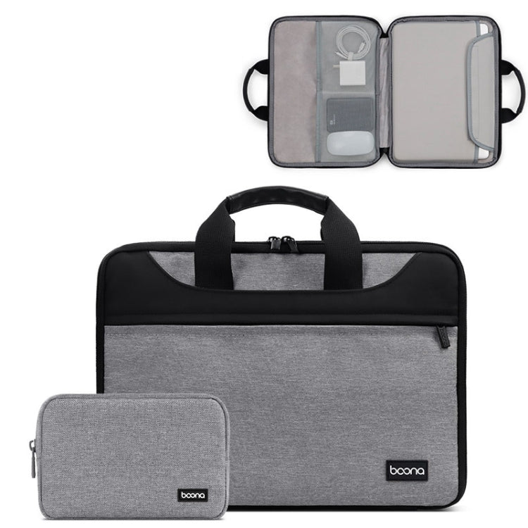 Baona BN-I003 Oxford Cloth Full Open Portable Waterproof Laptop Bag, Size: 16/17 inches(Gray+Power Bag) - 15.6 - 17 inch by Baona | Online Shopping UK | buy2fix