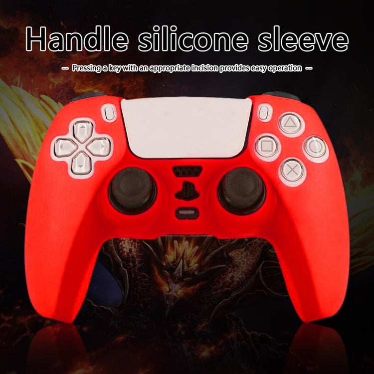 For PS5 Controller Silicone Case Protective Cover, Product color: Red - Cases by buy2fix | Online Shopping UK | buy2fix