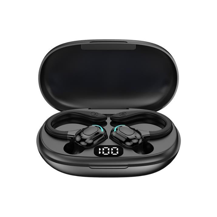 F8 Hanging Ear Stereo Wireless Bluetooth Earphones With Charging Bin(Black Double Ear) - Bluetooth Earphone by buy2fix | Online Shopping UK | buy2fix