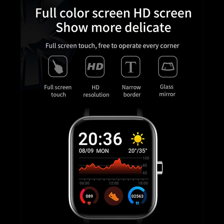 H10 1.69 inch Screen Bluetooth Call Smart Watch, Support Heart Rate/Blood Pressure/Sleep Monitoring, Color: Black - Smart Wear by buy2fix | Online Shopping UK | buy2fix