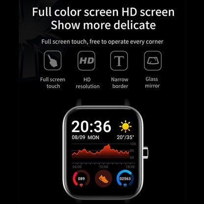 H10 1.69 inch Screen Bluetooth Call Smart Watch, Support Heart Rate/Blood Pressure/Sleep Monitoring, Color: Grey - Smart Wear by buy2fix | Online Shopping UK | buy2fix