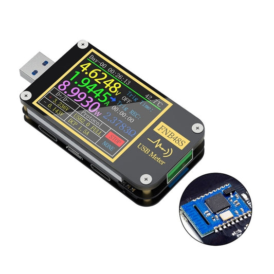 FNIRSI FNB48S USB Voltage Ammeter Multifunctional Fast Charge Tester, Specification: Bluetooth - Current & Voltage Tester by FNIRSI | Online Shopping UK | buy2fix