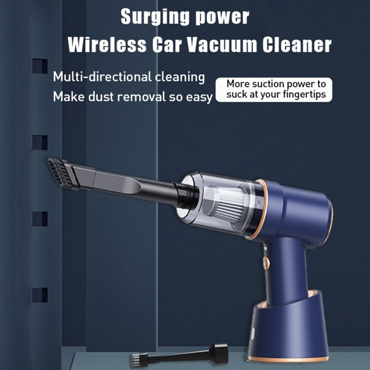 Small Wireless Charging Car Vacuum Cleaner Handheld High Power Vacuum Cleaner, Sort by color: 117CG-Blue -  by buy2fix | Online Shopping UK | buy2fix