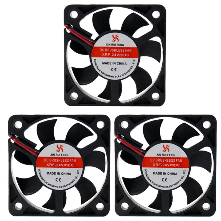 3pcs XIN RUI FENG 12V Ball Bearing 5cm Silent DC Cooling Fan - Fan Cooling by XIN RUI FENG | Online Shopping UK | buy2fix