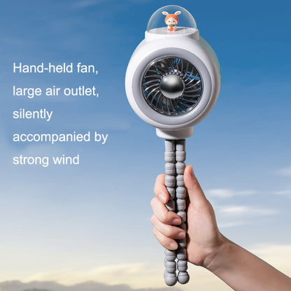 Baby Stroller Fan Home Mute Outdoor Cooling Portable Rabbit Octopus Fan With Shake Head (White) - Electric Fans by buy2fix | Online Shopping UK | buy2fix