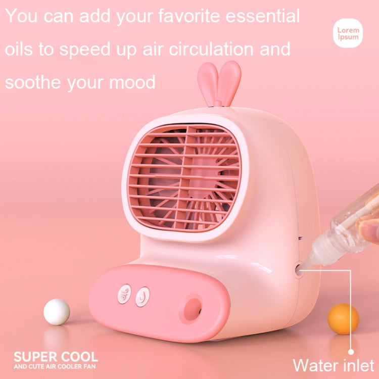 CS1319 Desktop Small Hydrating Spray Cartoon Fan Rechargeable Silent Humidifying Fan(Deer Blue) - Electric Fans by buy2fix | Online Shopping UK | buy2fix