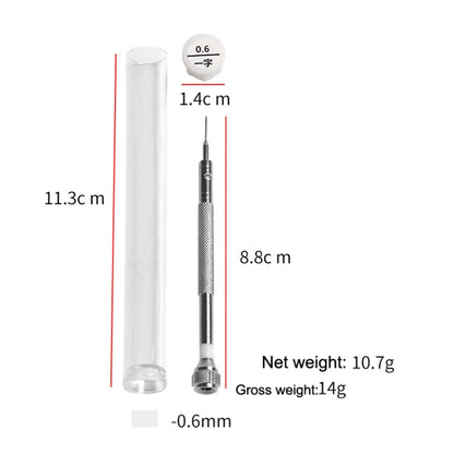 LSD5120 Repair Watch Glasses Stainless Steel Screwdriver Precision Watch Screwdriver Tool 0.6 Straight (White) - Watch Repair Tools by buy2fix | Online Shopping UK | buy2fix