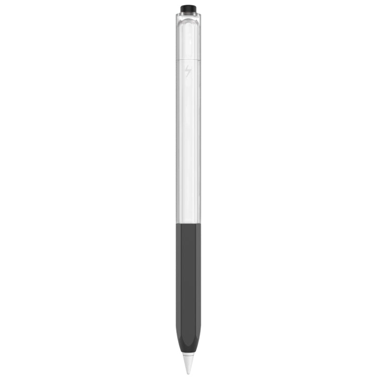 For Apple Pencil 2 AhaStyle PT-LC05 Jelly Style Translucent Silicone Protective Pen Case(Black) - Pencil Accessories by AhaStyle | Online Shopping UK | buy2fix