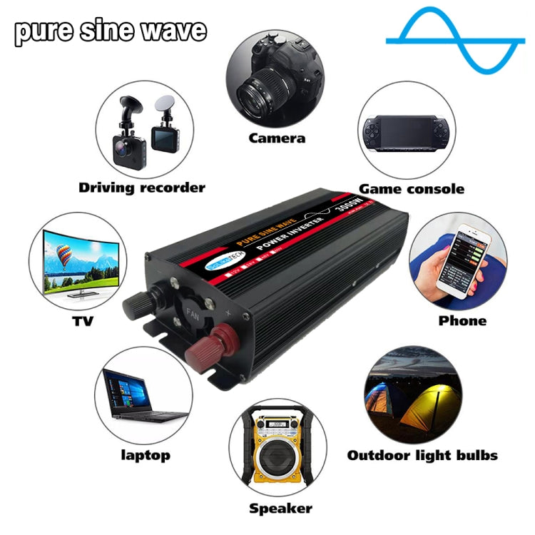 10000W 60V to 220V High Power Car Pure Sine Wave Inverter Power Converter - Pure Sine Wave by buy2fix | Online Shopping UK | buy2fix