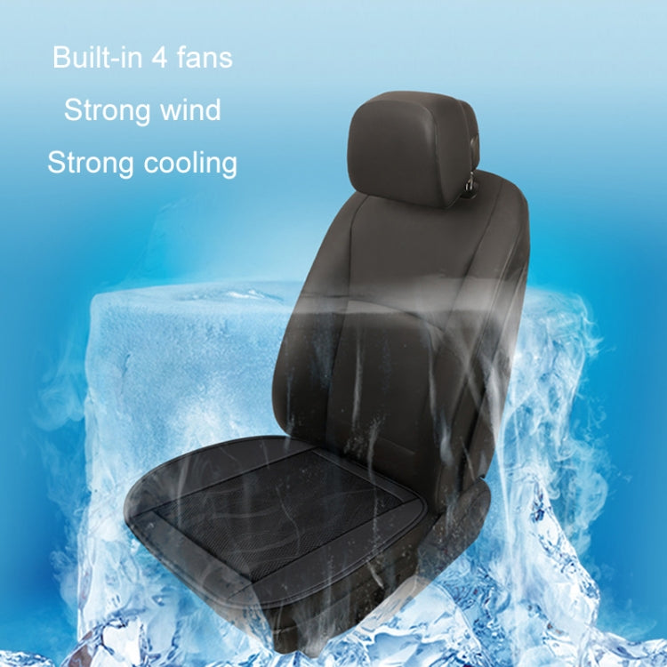 Summer Ventilation Refrigeration USB Car Seat Cushion(Black) - Seat Accessories by buy2fix | Online Shopping UK | buy2fix