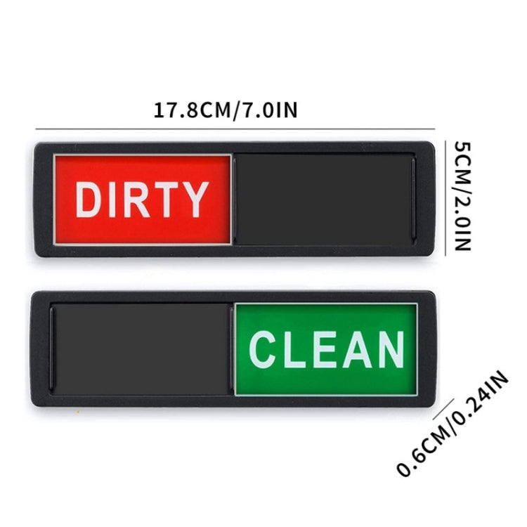 Dishwasher Magnet Clean Dirty Sign Double-Sided Refrigerator Magnet(Black Frame Black) - Dish Washers & Accessories by buy2fix | Online Shopping UK | buy2fix