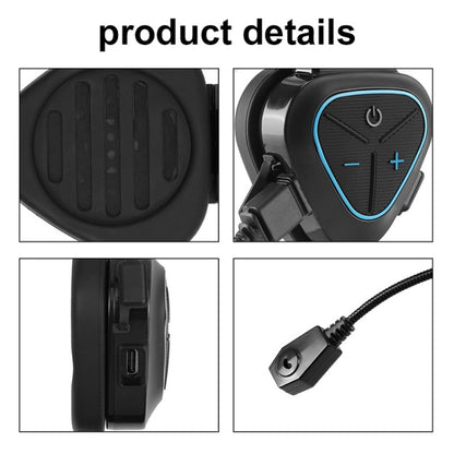 LX1 Motorcycle Half Helmet Waterproof Wireless 5.3 Bluetooth Headset, Version: English(Classic Blue) - Motorcycle Walkie Talkie by buy2fix | Online Shopping UK | buy2fix