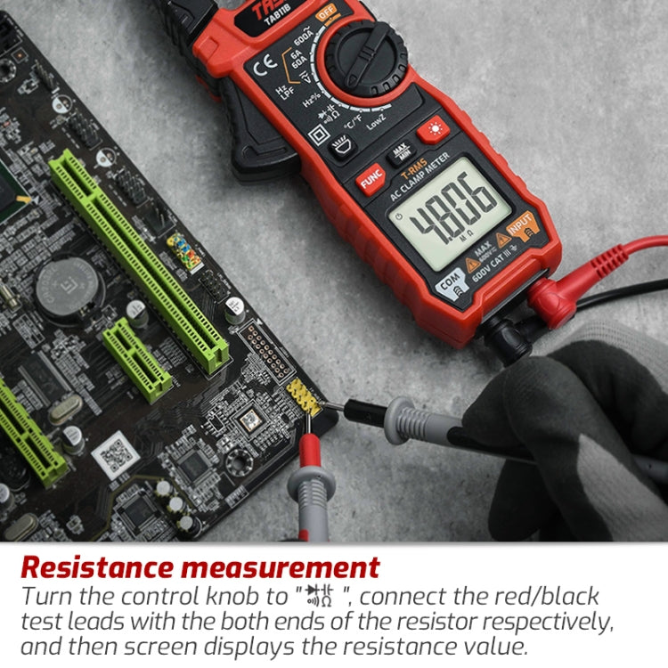 TASI TA811C Clamp Meter High Accuracy AC DC Voltage Ammeter - Digital Multimeter by TASI | Online Shopping UK | buy2fix