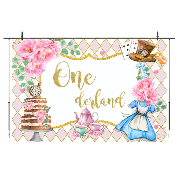 150x100cm Tea Party Tea Cup Teapot Birthday Backdrop Cloth -  by buy2fix | Online Shopping UK | buy2fix