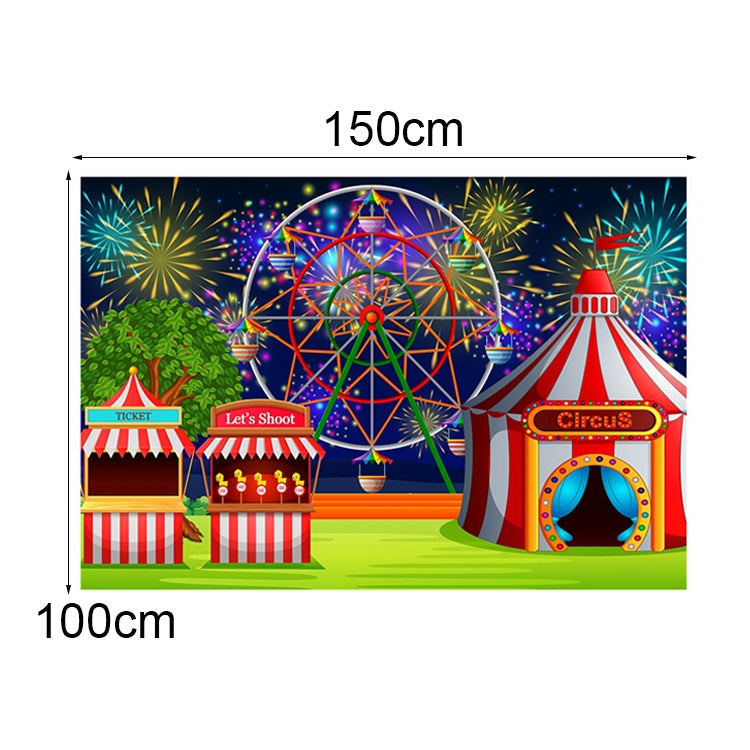 150 x 100cm Circus Amusement Park Ferris Wheel Photography Background Cloth(MDA08217) -  by buy2fix | Online Shopping UK | buy2fix