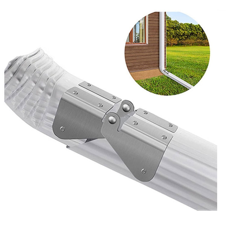 2pcs Gutter Extension Hinge Downspout Extension Flip-Up Hinge For Rectangle Or Square Downspout - Pipes & Fittings by buy2fix | Online Shopping UK | buy2fix