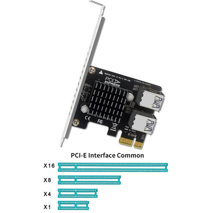 PCIE To PCI-E4 Port USB3.0 Expansion Card Graphics Card Extension(Half High Baffle) - Add-on Cards by buy2fix | Online Shopping UK | buy2fix