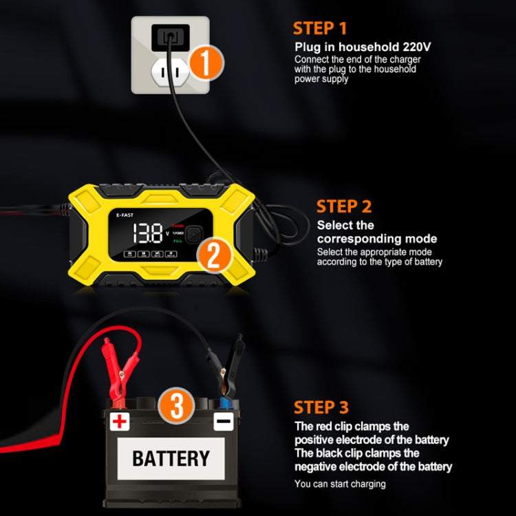 E-FAST 12V Motorcycle Car Battery Emergency Start Charger(US Plug) - Power Bank by E-FAST | Online Shopping UK | buy2fix