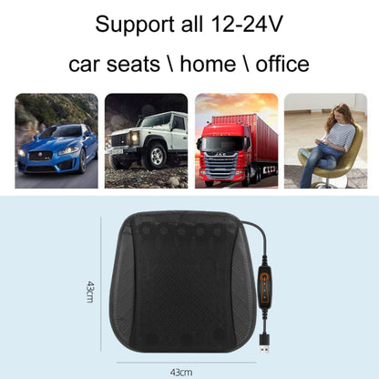 Multifunctional USB Fan Ventilation Heat Dissipation Car Seat Cushion(Black) - Seat Accessories by buy2fix | Online Shopping UK | buy2fix