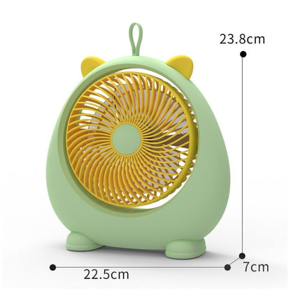 Dormitory Portable Animal Ear Desktop Electric Fan, Style: Directly Inserted Version Green - Electric Fans by buy2fix | Online Shopping UK | buy2fix