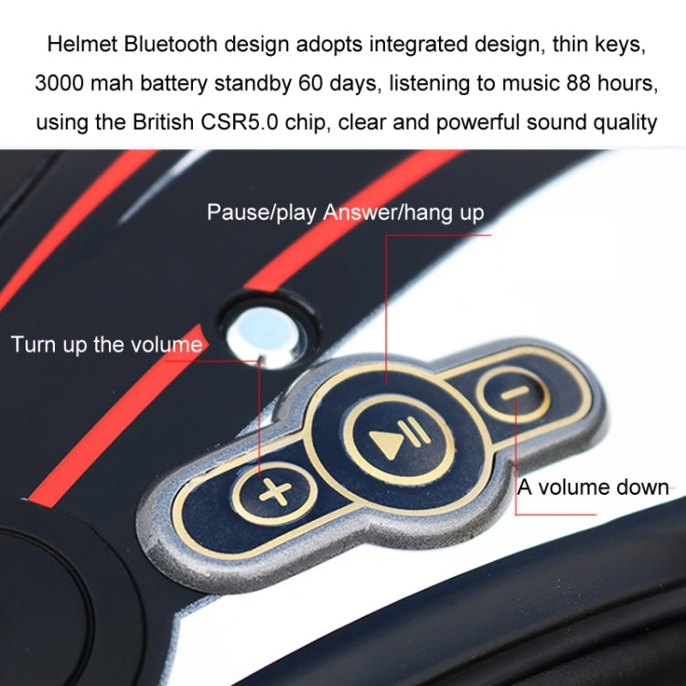 KUQIBAO Motorcycle Smart Bluetooth Sun Protection Double Lens Safety Helmet, Size: XL(Bright Black Phantom Fiber+Gray Tail) - Helmets by KUQIBAO | Online Shopping UK | buy2fix