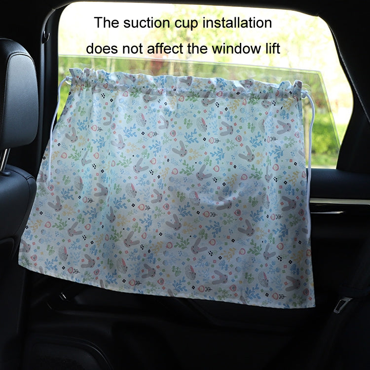 Car Heat Insulation Blackout Cartoon Cotton Sunshade(Long Ears Rabbit) - Window Foils & Solar Protection by buy2fix | Online Shopping UK | buy2fix